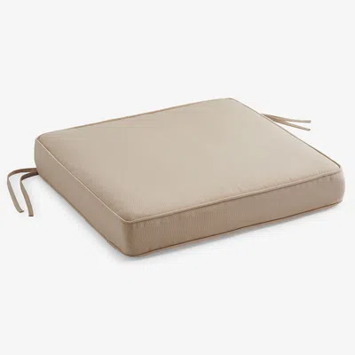 The Company Store Replacement Boxed Edge Chair Cushion In Antique Beige