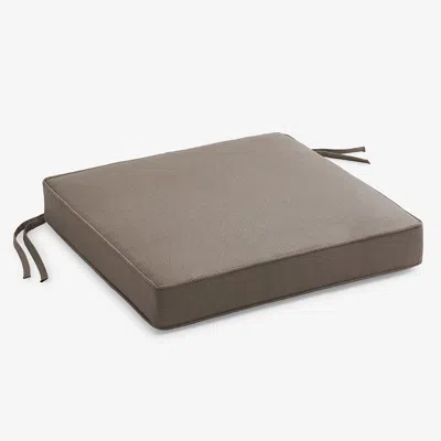 The Company Store Replacement Boxed Edge Chair Cushion In Beige/brown