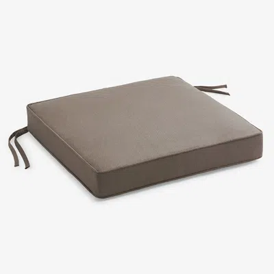The Company Store Replacement Boxed Edge Chair Cushion In Beige/brown