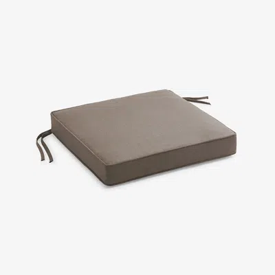 The Company Store Replacement Boxed Edge Chair Cushion In Beige/brown