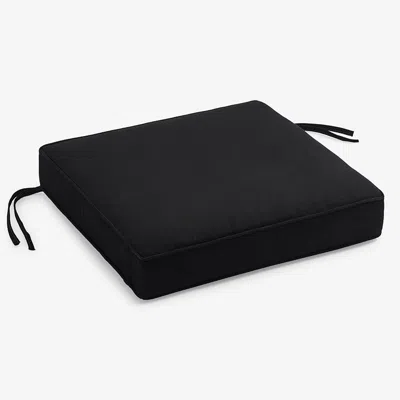 The Company Store Replacement Boxed Edge Chair Cushion In Black