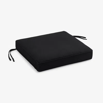 The Company Store Replacement Boxed Edge Chair Cushion In Black