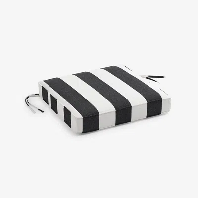 The Company Store Replacement Boxed Edge Chair Cushion In Black/white