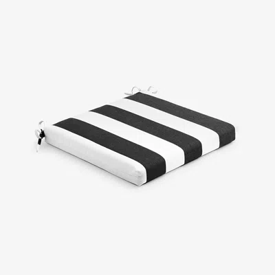 The Company Store Replacement Boxed Edge Chair Cushion In Black/white