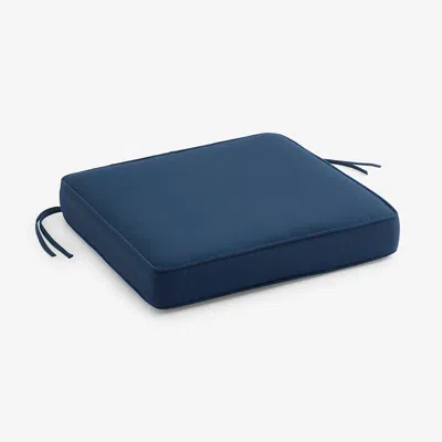 The Company Store Replacement Boxed Edge Chair Cushion In Blue