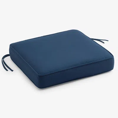 The Company Store Replacement Boxed Edge Chair Cushion In Blue