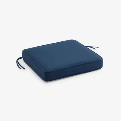 The Company Store Replacement Boxed Edge Chair Cushion In Blue