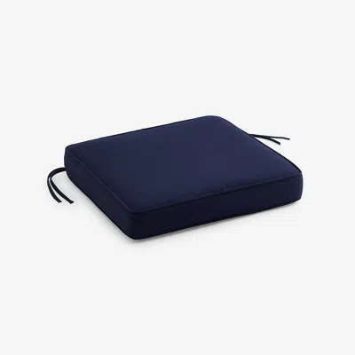 The Company Store Replacement Boxed Edge Chair Cushion In Blue