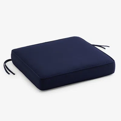 The Company Store Replacement Boxed Edge Chair Cushion In Blue
