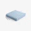 The Company Store Replacement Boxed Edge Chair Cushion In Blue/white
