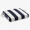 The Company Store Replacement Boxed Edge Chair Cushion In Blue/white