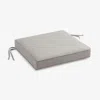 The Company Store Replacement Boxed Edge Chair Cushion In Gray