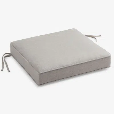 The Company Store Replacement Boxed Edge Chair Cushion In Gray