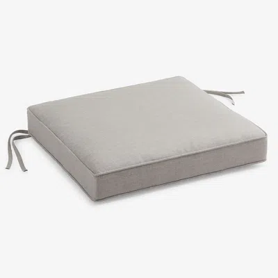 The Company Store Replacement Boxed Edge Chair Cushion In Gray