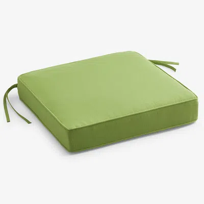 The Company Store Replacement Boxed Edge Chair Cushion In Green