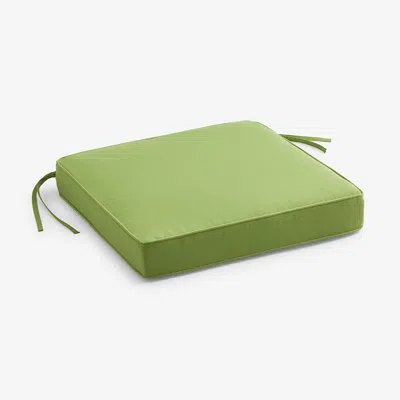 The Company Store Replacement Boxed Edge Chair Cushion In Green