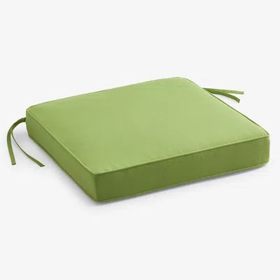 The Company Store Replacement Boxed Edge Chair Cushion In Green