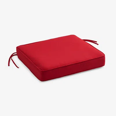 The Company Store Replacement Boxed Edge Chair Cushion In Jockey Red