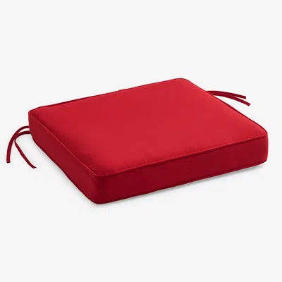 The Company Store Replacement Boxed Edge Chair Cushion In Jockey Red