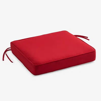 The Company Store Replacement Boxed Edge Chair Cushion In Jockey Red