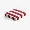 The Company Store Replacement Boxed Edge Chair Cushion In Red/white
