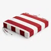 The Company Store Replacement Boxed Edge Chair Cushion In Red/white