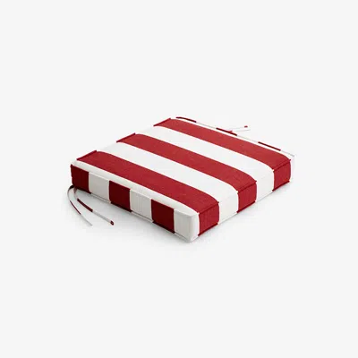 The Company Store Replacement Boxed Edge Chair Cushion In Red/white