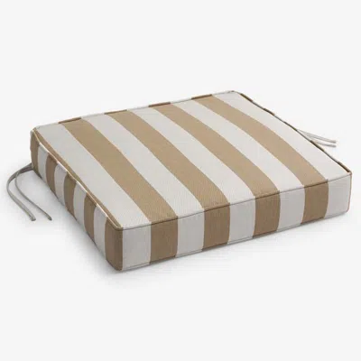 The Company Store Replacement Boxed Edge Chair Cushion In Sand