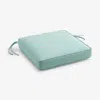 The Company Store Replacement Boxed Edge Chair Cushion In Teal/turquoise Blue