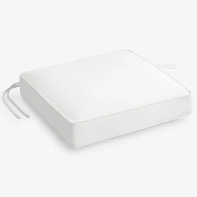 The Company Store Replacement Boxed Edge Chair Cushion In White