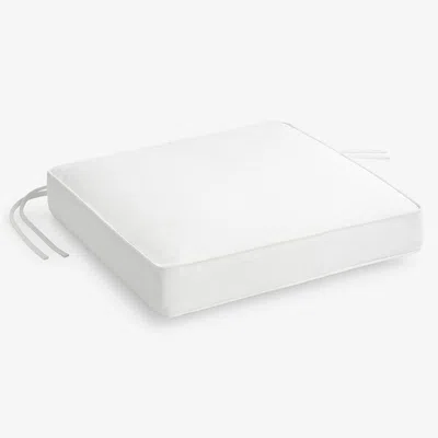 The Company Store Replacement Boxed Edge Chair Cushion In White