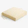 The Company Store Replacement Boxed Edge Chair Cushion In White/yellow