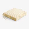 The Company Store Replacement Boxed Edge Chair Cushion In White/yellow