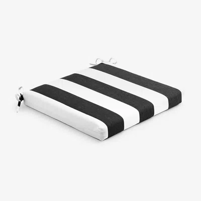 The Company Store Replacement Knife Edge Chair Cushion In Black/white