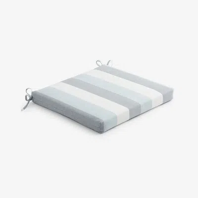 The Company Store Replacement Knife Edge Chair Cushion In Blue/gray/white