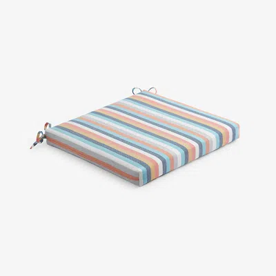 The Company Store Replacement Knife Edge Chair Cushion In Blue/orange/coral