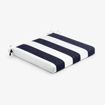 The Company Store Replacement Knife Edge Chair Cushion In Blue/white