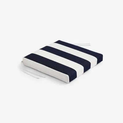 The Company Store Replacement Knife Edge Chair Cushion In Blue/white