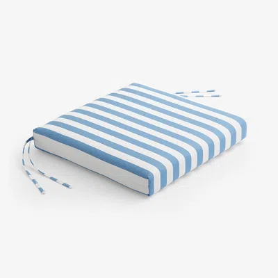 The Company Store Replacement Knife Edge Chair Cushion In Blue/white