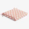 The Company Store Replacement Knife Edge Chair Cushion In Ivory/orange/coral
