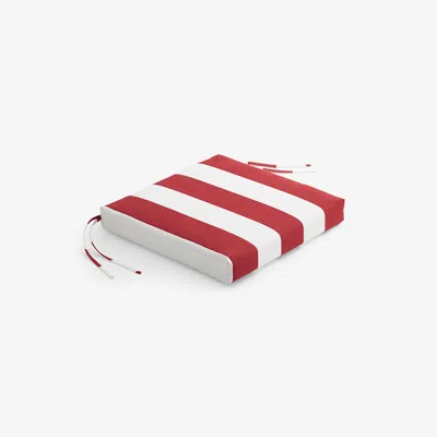 The Company Store Replacement Knife Edge Chair Cushion In Red/white
