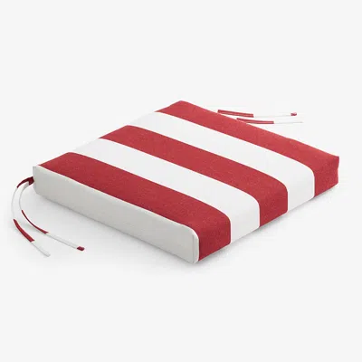 The Company Store Replacement Knife Edge Chair Cushion In Red/white