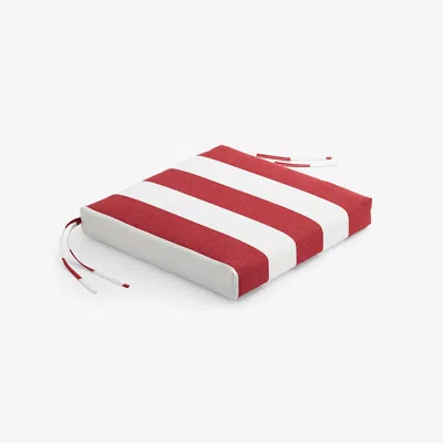 The Company Store Replacement Knife Edge Chair Cushion In Red/white