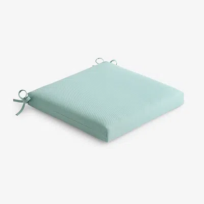 The Company Store Replacement Knife Edge Chair Cushion In Teal/turquoise Blue