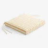 The Company Store Replacement Knife Edge Chair Cushion In White/yellow