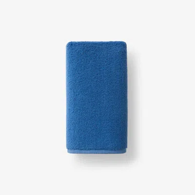 The Company Store Reversible Solid Hand Towel In Blue