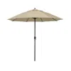 The Company Store Round Outdoor Patio Umbrella, Aluminum With Auto Tilt Crank In Antique Beige