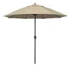 The Company Store Round Outdoor Patio Umbrella, Aluminum With Auto Tilt Crank In Antique Beige
