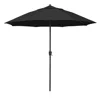 The Company Store Round Outdoor Patio Umbrella, Aluminum With Auto Tilt Crank In Black