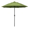 The Company Store Round Outdoor Patio Umbrella, Aluminum With Auto Tilt Crank In Green